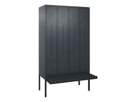 Z-garderobekast,HxBxD 2120x1200x815mm,8vak,vak B 300mm,cil.-slot