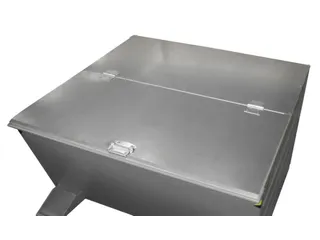 2-dlg. klapdeksel,staal,v. kiepbak 0,8m³,BxD 1200x1370mm,verzinkt - 1