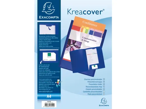 Presentatiemap Soepel PP Krea Cover A4 Blauw