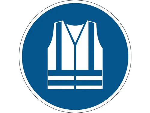 Vloermarkeringssticker Blauw Gebruik Veiligheidsvest 430mm