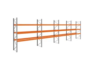 palletstelling,basis+3xaanbouw,HxBxD 3990x14900x1100mm,vakl. 3400kg - 1