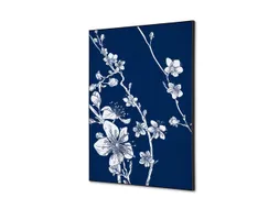 Wanddecoratie Textiel Set A2 Japanse Bloesem Blauw