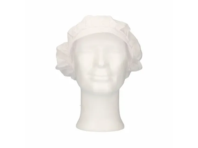 Haarnet met Klep Polykatoen Universeel Wit 100 Stuks