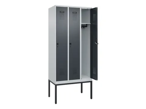locker,HxBxD 2120x900x500mm,3vak,vak B 300mm,draaigrendel