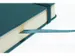 Schetsboek Kangaro A6 dark turquoise PU HC 80 vel 140gr roomwit met el