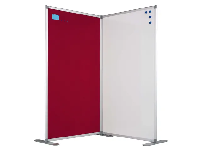 Smit Visual scheidingswand 140x100cm Whiteboard dubbelzijdig wit