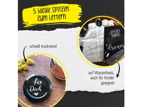 Acrylmarker Online lettering 5 breedtes zilver