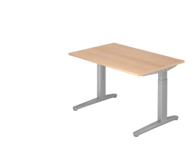 In hoogte verstelbaar bureau,HxBxD 680-850x1200x800mm,blad eiken