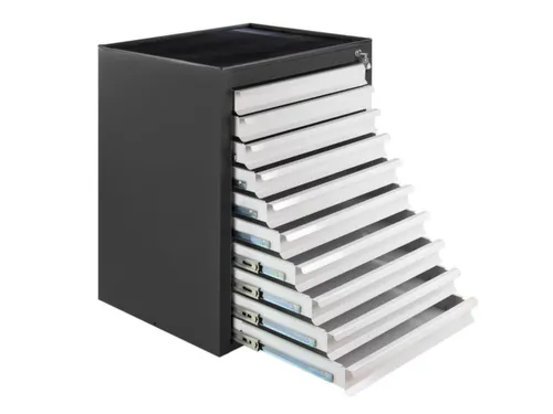 ladekast,HxBxD 900x710x550mm,10lade(n),volledig uittrekbaar