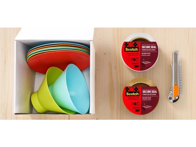 Verpakkingstape Scotch Secure Seal 50mmx50m transparant