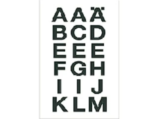 Etiket Herma 4135 20x20mm Letters A-Z Zwart op Transparant 36 stuks