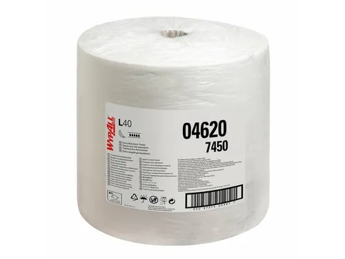 Wypall poetsdoek L40 7450 1-laags Wit 31x32cm 875st/rol