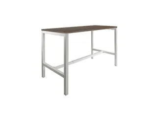 Domino Basic statafel 140x80cm 110cm Logan Eik 25mm Alu - 1