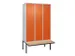 locker voor scheiding van kleding,HxBxD 2120x1200x815mm,3vak