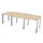 vergadertafel HxBxD 74x240x120cm vatvormig NE-esdoorn alu