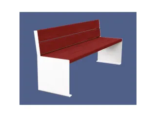 zitbank,B 1800mm,3latten,hout-zitting Mahonie,zitting H 450mm - 1