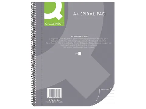 Collegeblok A4 Spiraal Gelijnd 80 Vel