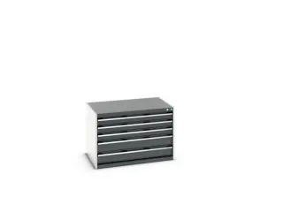 ladekast HxBxD 700x1050x750mm 5laden romp RAL7035 front RAL7016 - 7