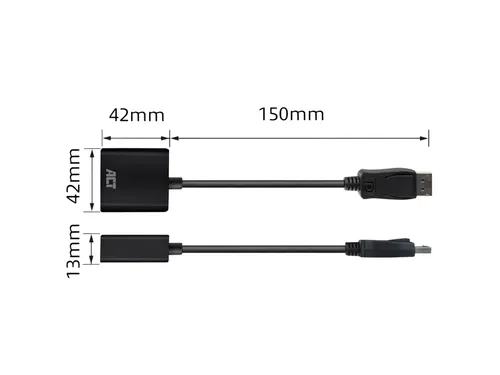 Adapter ACT DisplayPort naar VGA 0.15 meter