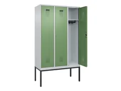 locker,HxBxD 2120x1200x500mm,3vak,vak B 400mm,cil.-slot,voetonderstel