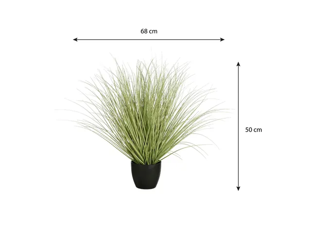 Kunstplant Mica Gras in plastic pot Ø14,5cm 68x50cm