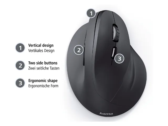 Muis Hama EMW-500 optical draadloos verticaal zwart