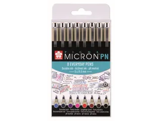 Fineliner Sakura Pigma Micron 0.4mm blister à 8 stuks assorti - 2