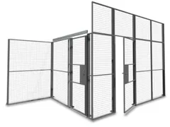 vleugeldeur,v. scheidingswandsysteem,HxB 2200x1200mm,hangslot,staal
