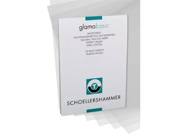 Ontwerpblok Glama Transparantpapier 25049 A3 102 gram 50 vel