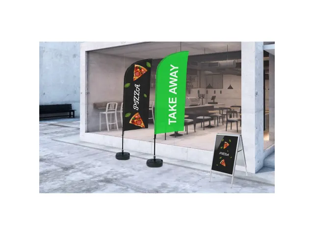 Print Wind vorm voor Beach Flag Budget Large