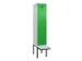 locker met bank,voor scheiding van kleding,HxBxD 2120x400x815mm,1vak