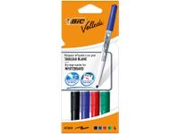 Viltstift Bic 1744 Whiteboard Rond Assorti 1.4mm Blister à 4st