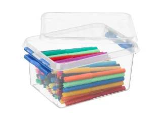 Q-line opbergbox 2L transparant blauw - 20x15x10,4cm - 3