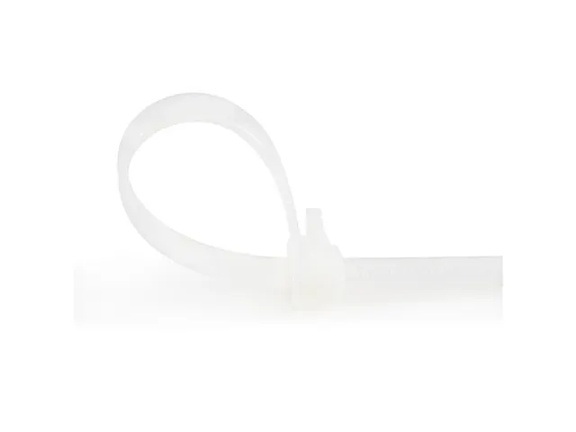 20cm Herbruikbare Kabelbinders wit nylon 100 stuks