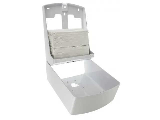 Handdoekdispenser Midi Kunststof Wit C-vouw Z-vouw
