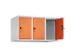 opzetkast,v. locker,3vak.,vak B 300mm,HxBxD 500x900x500mm,draaigrendel