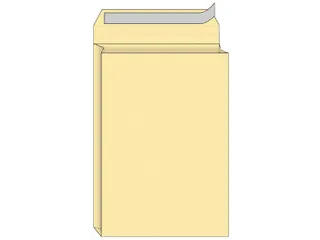 Envelop Quantore monsterzak 262x371x38mm Zelfklevend Creme 10 stuks - 1