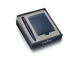 Balpen giftset Sheaffer Reminder 9018 Matte bleu polished black PVD me