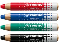 Whiteboardpotlood STABILO MARKdry inclusief slijper en microvezeldoek