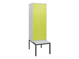 locker met bank,HxBxD 1950x600x815mm,2vak,vak B 300mm,cil.-slot - 1
