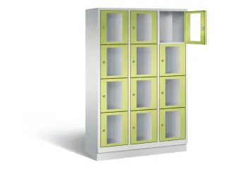 Lockerkast 1800x1200x500mm 3x4 vakken Cilinderslot, Sokkel, RDS1108060 - 1
