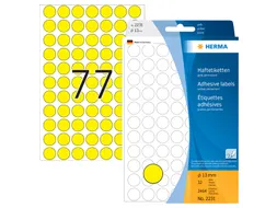 HERMA 2231 Multipurpose etiketten Rond 13mm Geel 2464 stuks