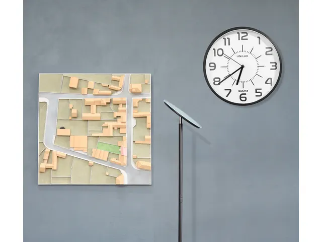 Wandklok Unilux Pop Ø 30.5cm kunststof zwart