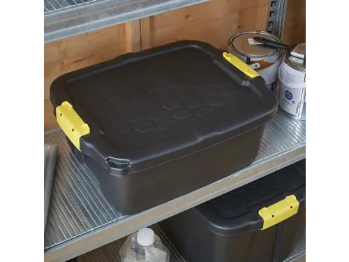 Opbergbox Bankers Box 24 liter met handgrepen robuust zwart