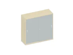 Schuifdeurkast 1150x1200x430mm Romp Esdoorn Decor Front Lichtgrijs