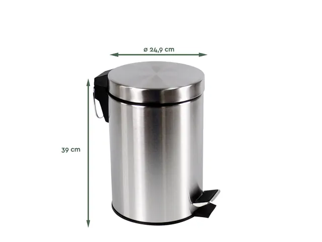 Pedaalemmer BRASQ 12 liter rvs