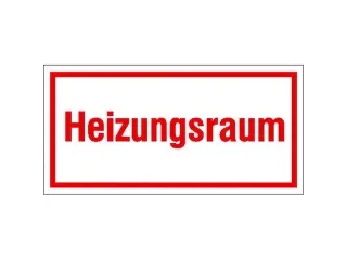 aanwijzingsbord,Verwarmingsruimte,PVC,om te verlijmen,HxB 100x200mm - 1