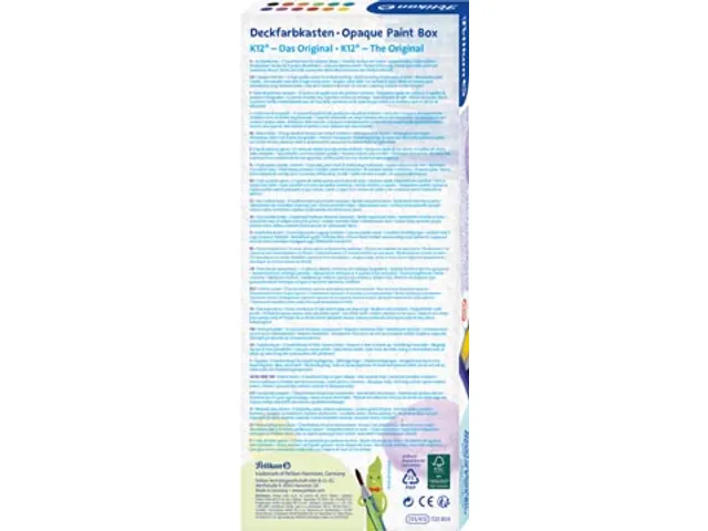 Pelikan Verfdoos Plakkaatverf 12 Napjes