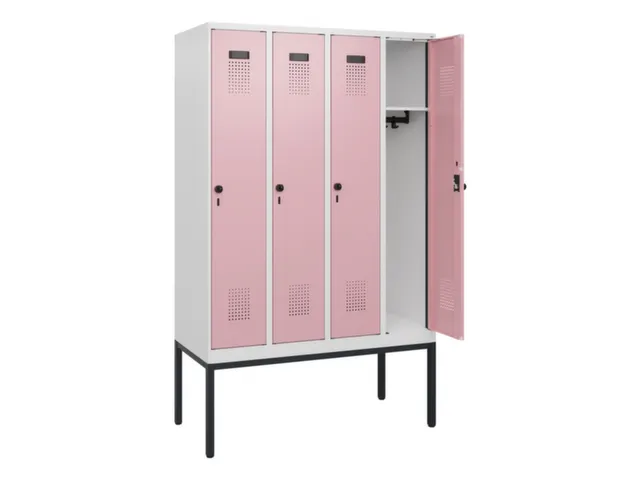 schoollocker,HxBxD 1950x1200x500mm,4vak,vak B 300mm,draaigrendel