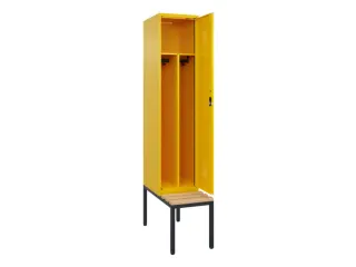 locker met bank,voor scheiding van kleding,HxBxD 2120x400x815mm,1vak - 1